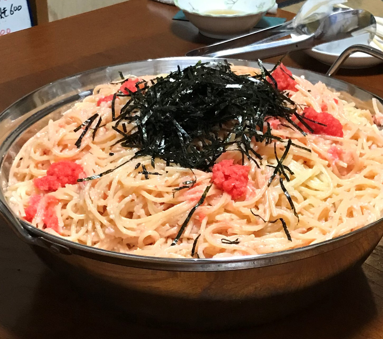 しろ特製大盛り明太パスタ
